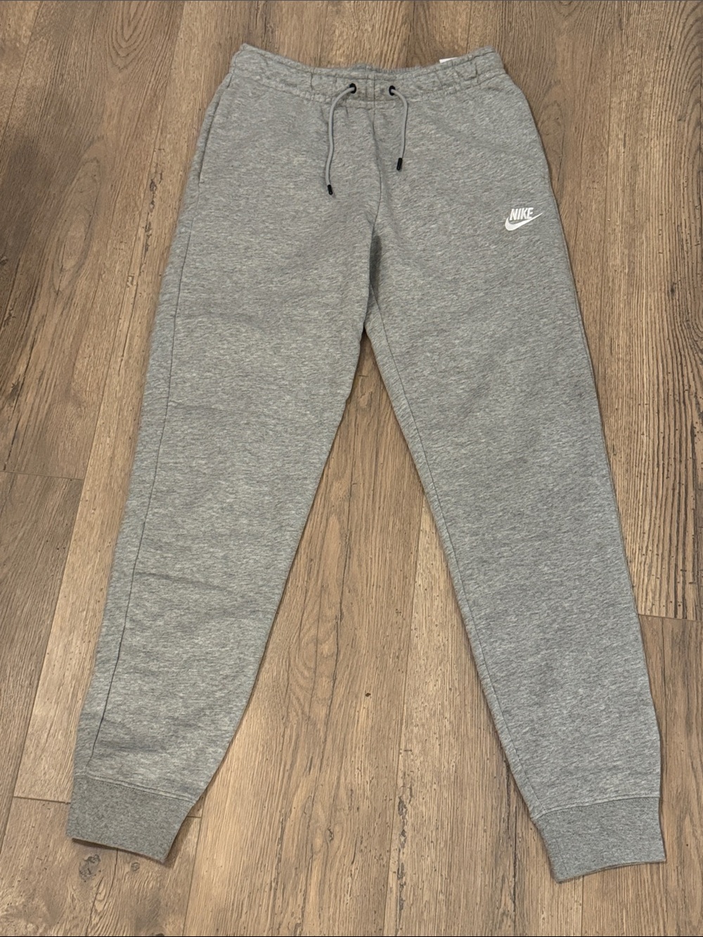 Nike Grey Fleece Joggers with White Logo